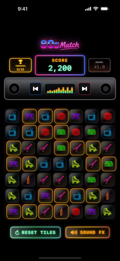 80's Match gameplay