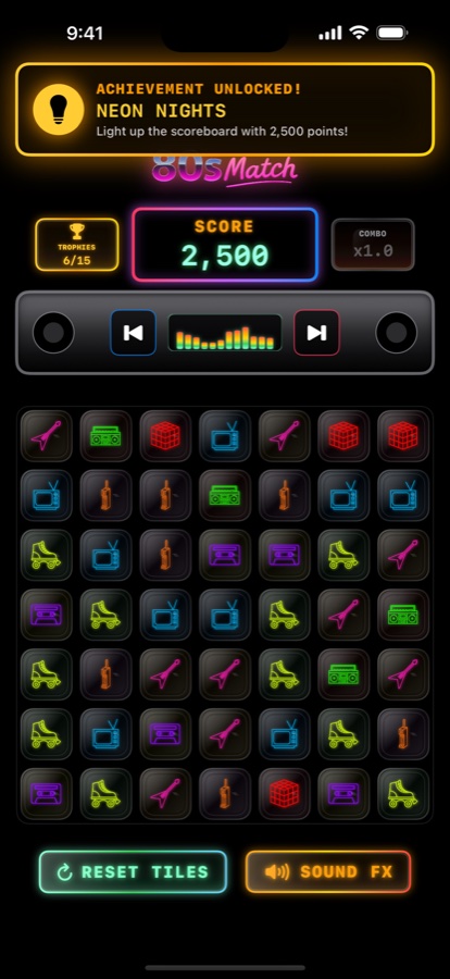 80's Match screen