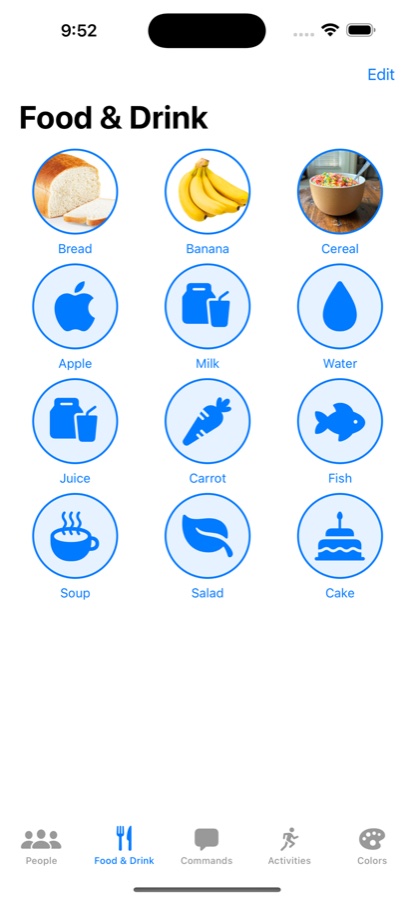 Speech EZ food and drink screen
